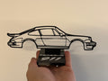 Porsche 911 3d nyomtatott asztaldísz sziluett