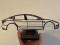 Tesla model 3 sziluett asztaldísz 3d nyomtatott