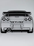 Nissan Skyline R34 GT-R Falidekor - Carbon Mintás PETG 170x120mm