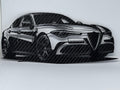 Alfa Romeo Giulia Falidísz - Carbon Mintás PETG